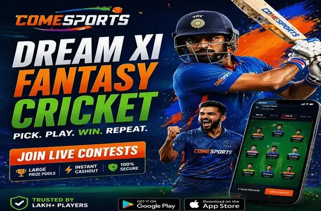 Come (come 11) fantasy cricket & matchday visual 1